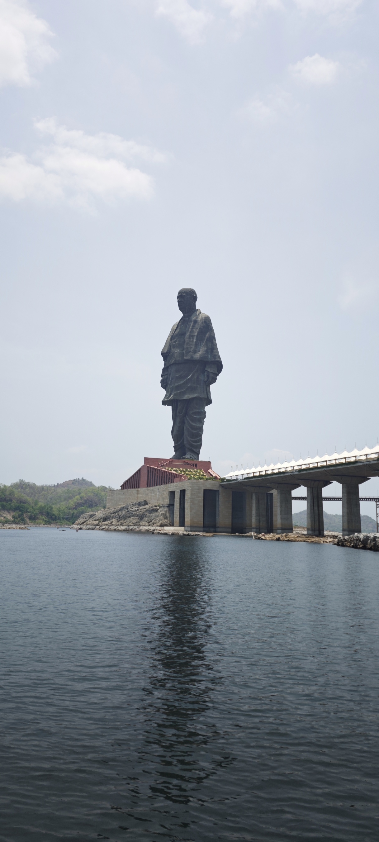 Statue across river